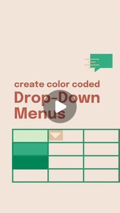 Your Excel Dictionary On Instagram How To Create Color Coded Dropdown