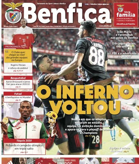 Capa Jornal Benfica