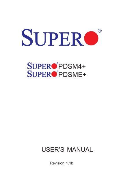 Motherboard Manual (PDF) - Supermicro