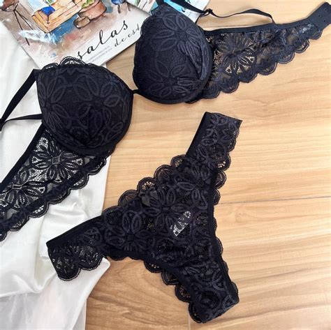 Conjunto De Bojo Aro Inteiro Preto Na Treacy Lingerie Voc Encontra O