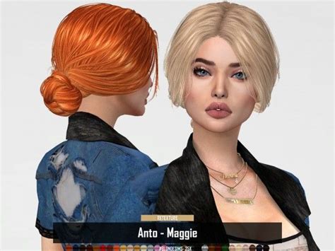 Anto Maggie Retexture The Sims 4 Sims Hair Sims 4 Sims