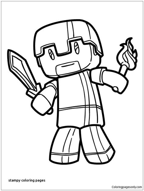 Minecraft Coloring Pages Stampy At Free Printable