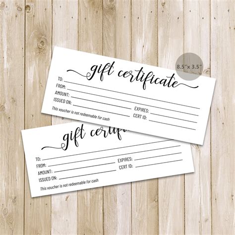 Printable Template for Gift Certificate Blank Gift Certificate Gift ...