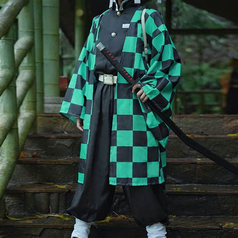 Tanjiro Kamado Costume Halloween Tanjiro Cosplay Outfit Full Set Sun Baby