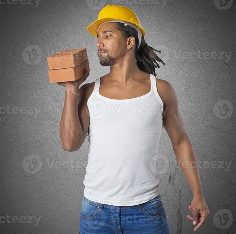 Handsome construction worker 20926449 Stock Photo at Vecteezy