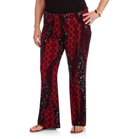 Womens Plus Size Abstract Printed Pants