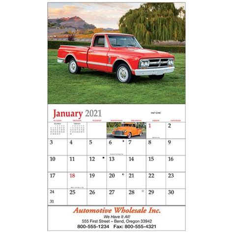 Classic Trucks Calendar 894 Calendars Imprinted With Your Custom