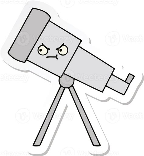 Pegatina De Un Lindo Telescopio De Dibujos Animados 45279834 PNG