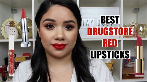 Best Red Lipsticks Drugstore Lip Swatches Youtube