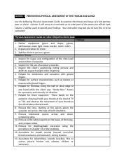 Physical Assessment Guide Thorax And Lungs Docx Activity E Performing