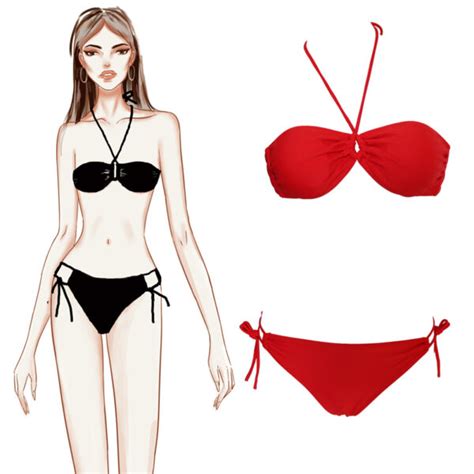 Hot Womens Sexy Halter Thong Bikini Beachwear Set Micro Tie Two Sides