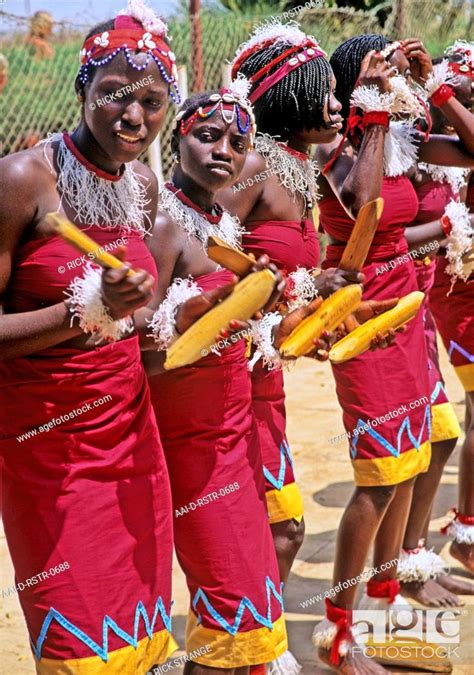 Mandinka Tribal Dancers The Gambia West Africa Stock Photo Picture