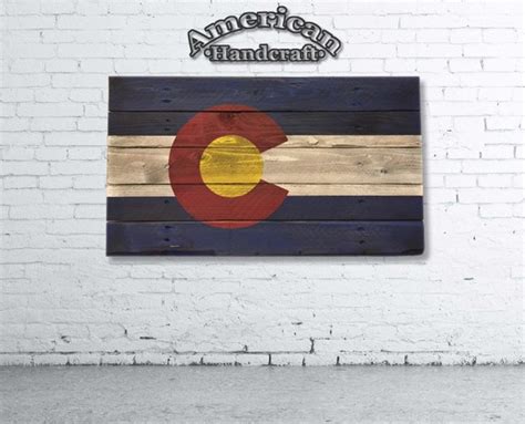 Colorado Flag Handmade Distressed Wooden By Americanhandcraft