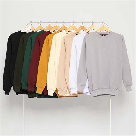 jual sweater polos ukuran   xl xxl crewneck premium polos unisex