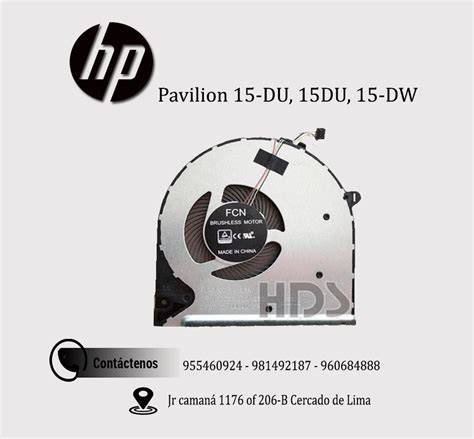 COOLER PAVILION HP 15 DW 15 DU HDS Soluciones Partes Repuestos