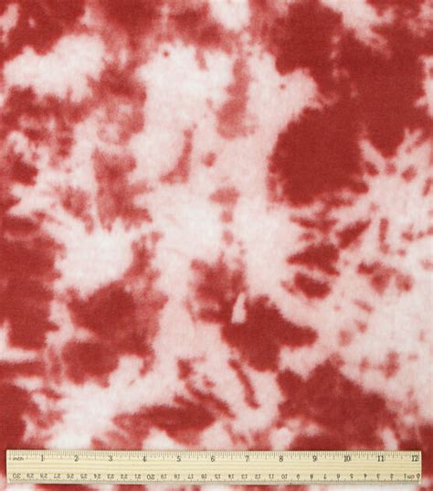 Red Tie Dye Anti Pill Fleece Fabric Joann