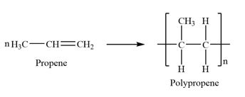 polymer polypropene  manufactured  propene write