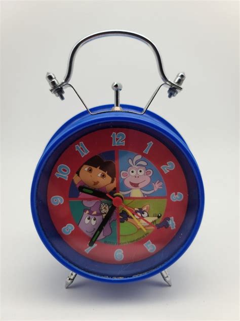 Dora The Explorer Jumbo Twin Bell Alarm Clock Viacom Working