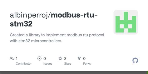 GitHub Albinperroj Modbus Rtu Stm32 Created A Library To Implement