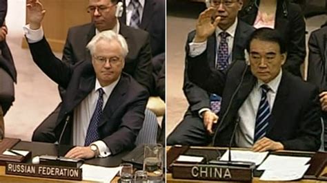 Russia And China In Un Syria Veto Bbc News