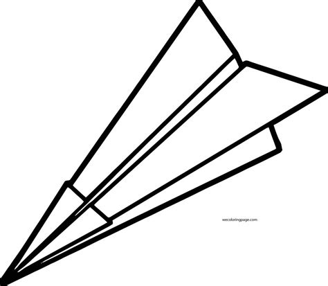 Paper Plane Coloring Page Wecoloringpage