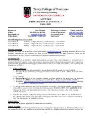 Syllabus Acct Fall Bw Pdf Acct Principles Of