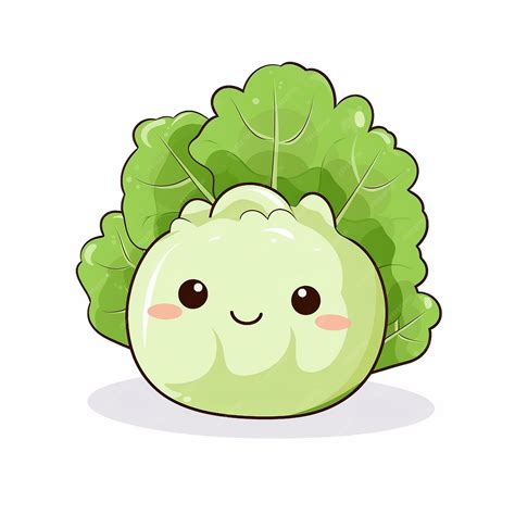 Premium Vector | Cartoon lettuce