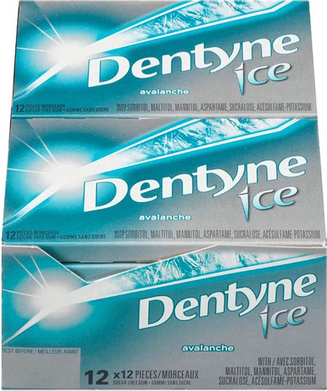 Dentyne Ice Sugar Free Gum Bubble Gum Avalanche 12 Pack 12 Pieces Each Amazonca