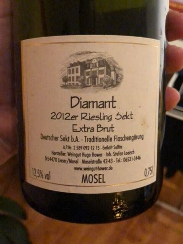 Hugo Hower Diamant Riesling Sekt Extra Brut Vivino