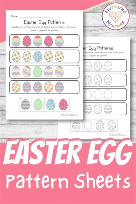 Easter Cut And Paste Patterns Worksheets Worksheets Day