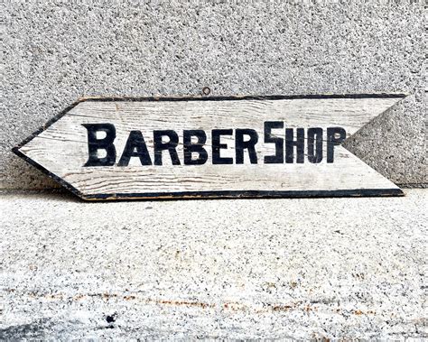 Antique Barber Shop Sign Vintage Barber Sign Wooden Trade | Etsy