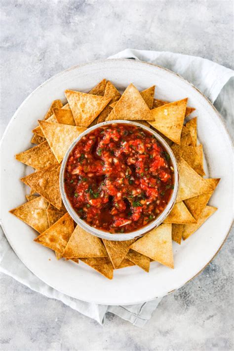 Homemade Nachos With Salsa Dip Organic Italian Tarantella