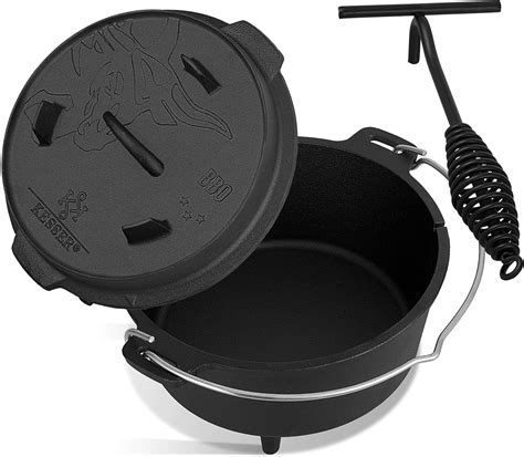 Kesser Dutch Oven Set Bbq Liter Feuertopf Schmortopf Mit F En