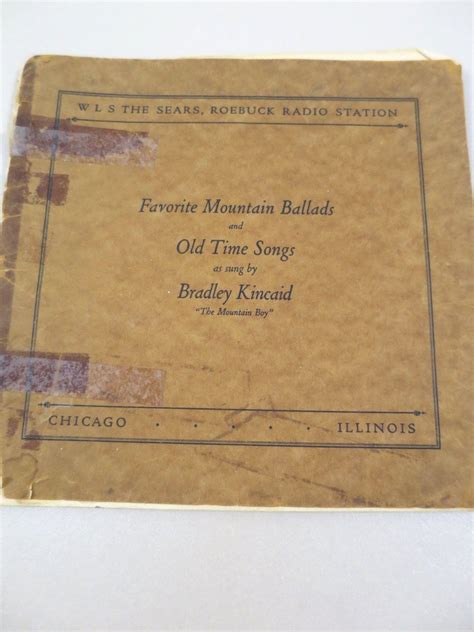 Vintage Wls Radio Chicago Radio Blue Grass Music Old Ballads Music Book