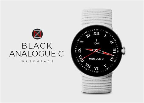 Black Analogue C Watch Face أحدث إصدار 100 للأندرويد