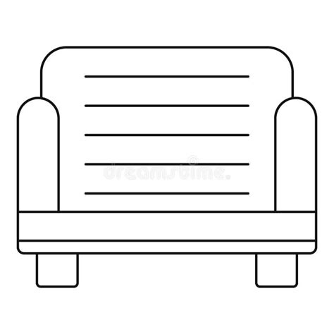 Armchair Icon Outline Style Stock Vector Illustration Of Bedroom