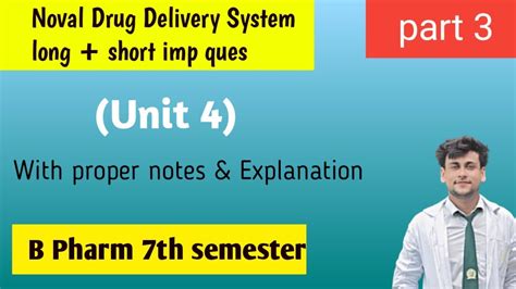 Unit Ndds Important Questions With Answers B Pharma Semester Youtube