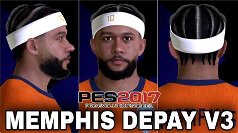 PES 2017 NEW FACE MOD V3 SKIN TATTOO MEMPHIS DEPAY YouTube