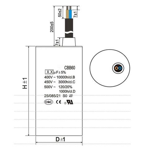 Motor Run Capacitors Cbb V V Ac Starting Capacitor Cbb Uf