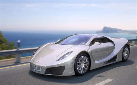 GTA Concept Super Sport Car 3 シルバーgta spano スーパー スポーツ コンセプト HD