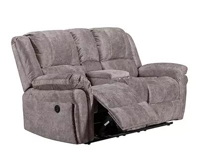 Brown Power Reclining Loveseat with USB Charging | Big Lots