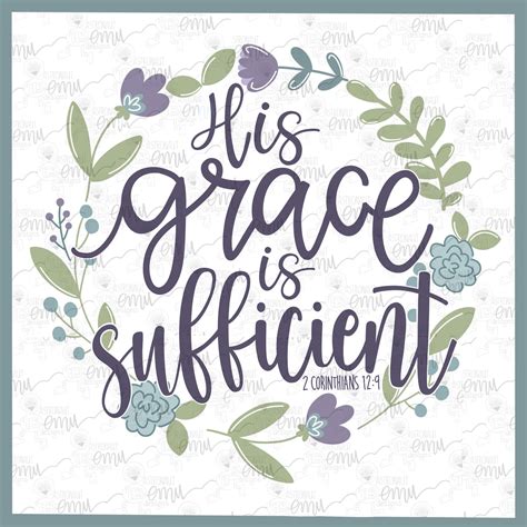 His Grace is Sufficient PNG Bible Verse Sublimation File 2 | Etsy