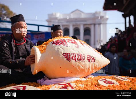 Kathmandu Nepal Th Dec People From The Newar Community