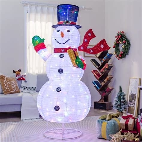 Tangkula 6 Ft Lighted Christmas Snowman Tangkula