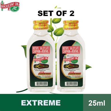 Efficascent Oil Extreme Ml Methyl Salicylate Camphor Menthol Set