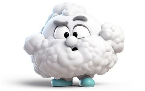 Premium AI Image | A cartoon character with a cloud on its head