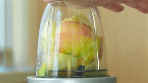 Making Fruit Juice Using Electric Blender Stock Image - Image of ...