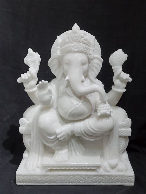 White Marble Ganpati Statue 15 Inch At Rs 21000 In Jaipur Id