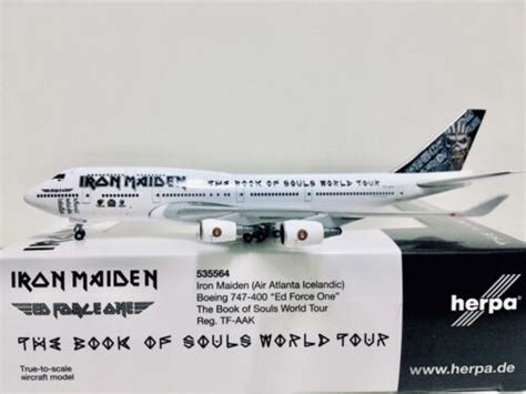 Buy Herpa Wings Iron Maiden Boeing 747 400 Ed Force One 1 500 TF AAK