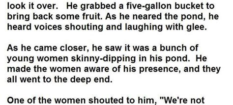 Man Catches Group Of Women Swimming Naked In His Pond His Response Is Perfect